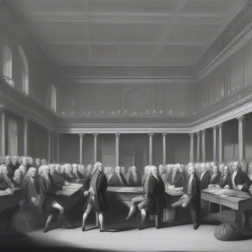 18th Century British Parliament in Session