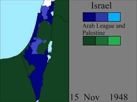 Map of 1948 Arab-Israeli War