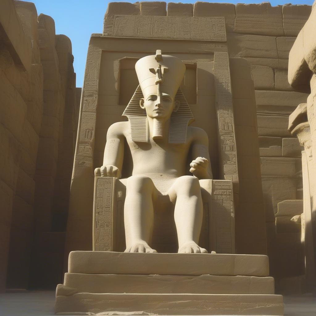 Amenhotep III Statue in Luxor Egypt