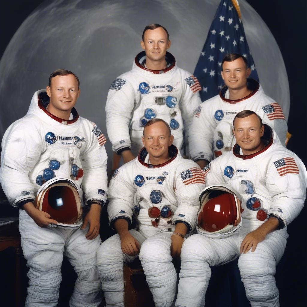 Apollo 11 Crew Portrait: Neil Armstrong, Buzz Aldrin, and Michael Collins