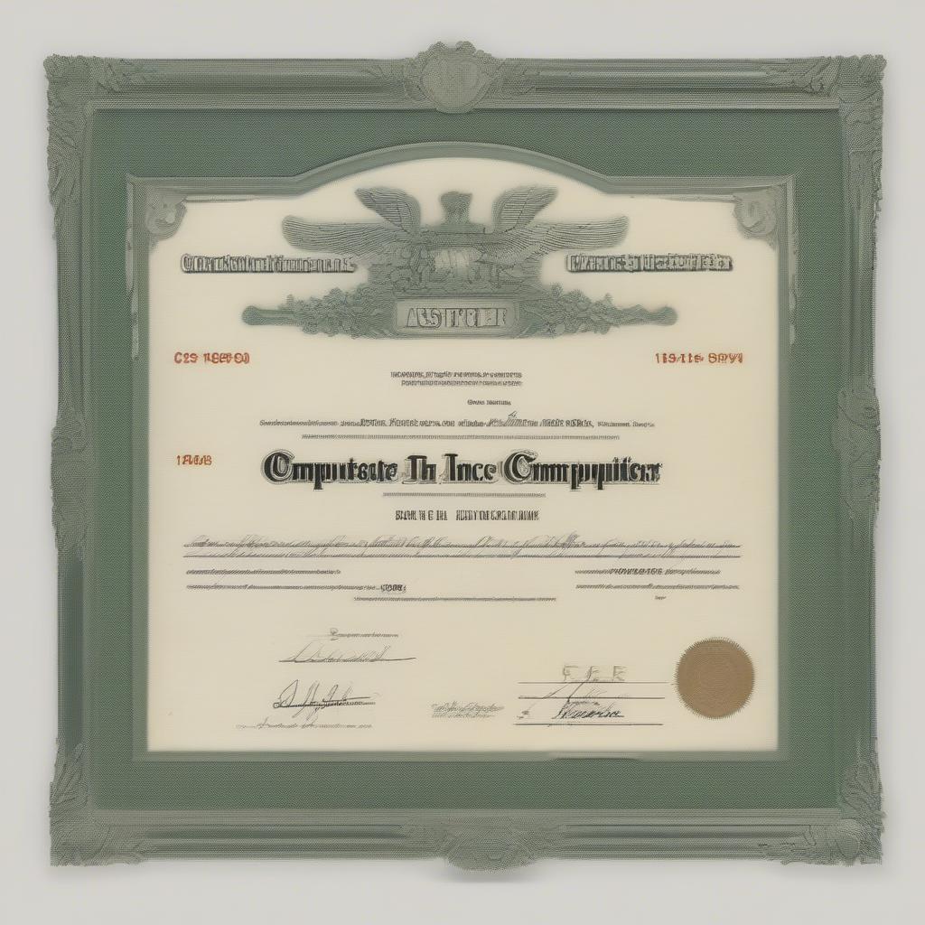 Apple Stock Certificate from Initial Public Offering
