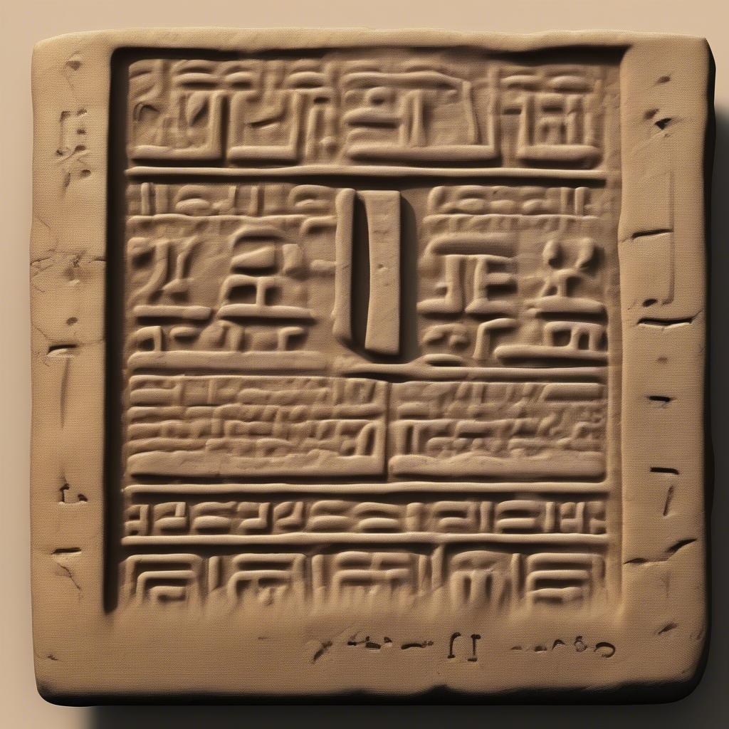 Babylonian Cuneiform Placeholder for Zero