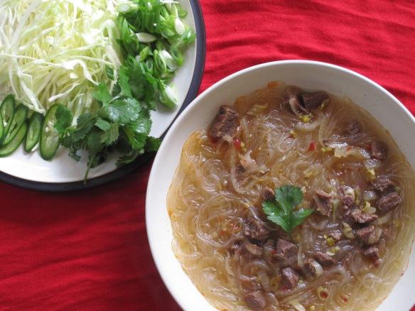Fresh Ingredients for Chicken Spicy Hue Soup