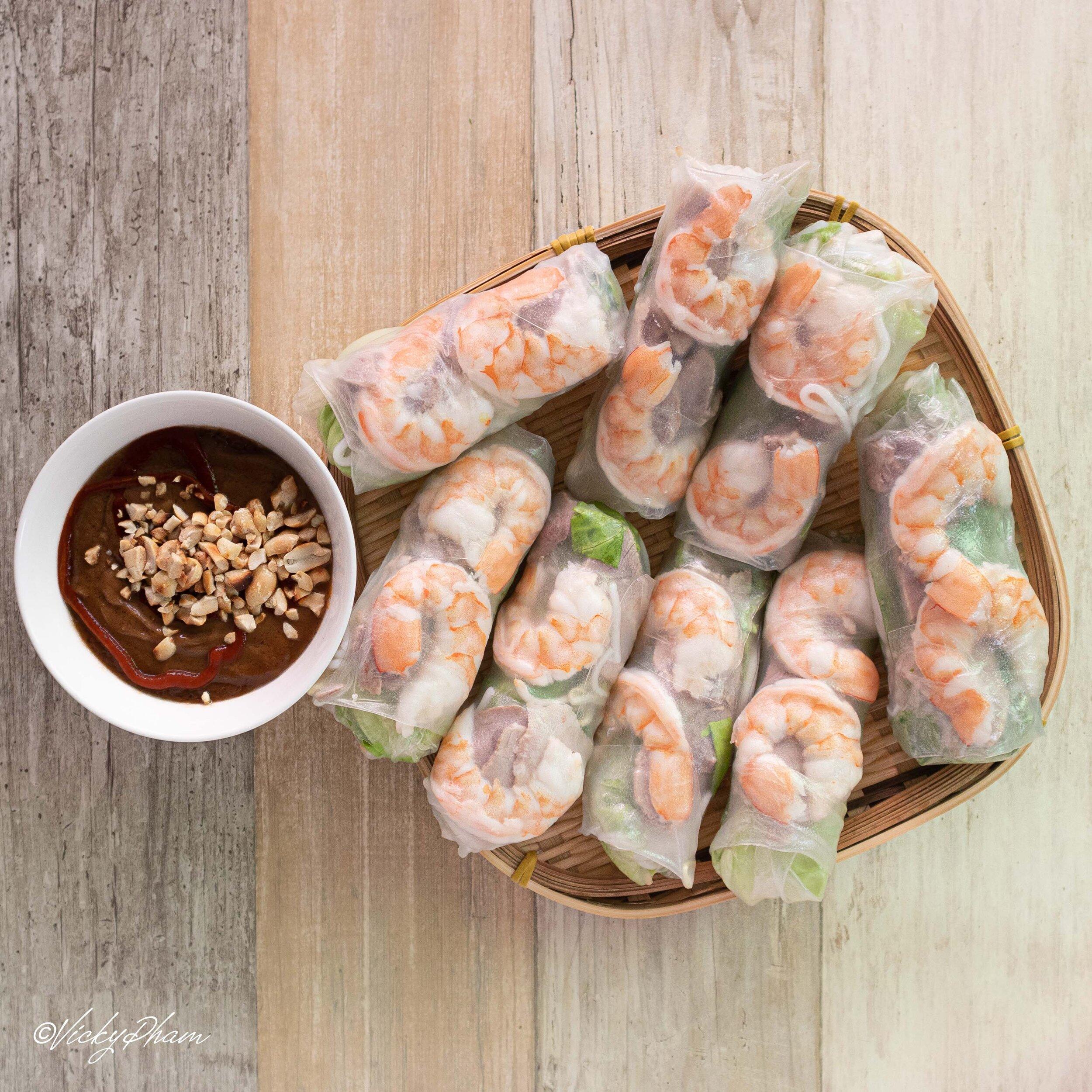 Vietnamese Spring Rolls at Com Com Restaurant