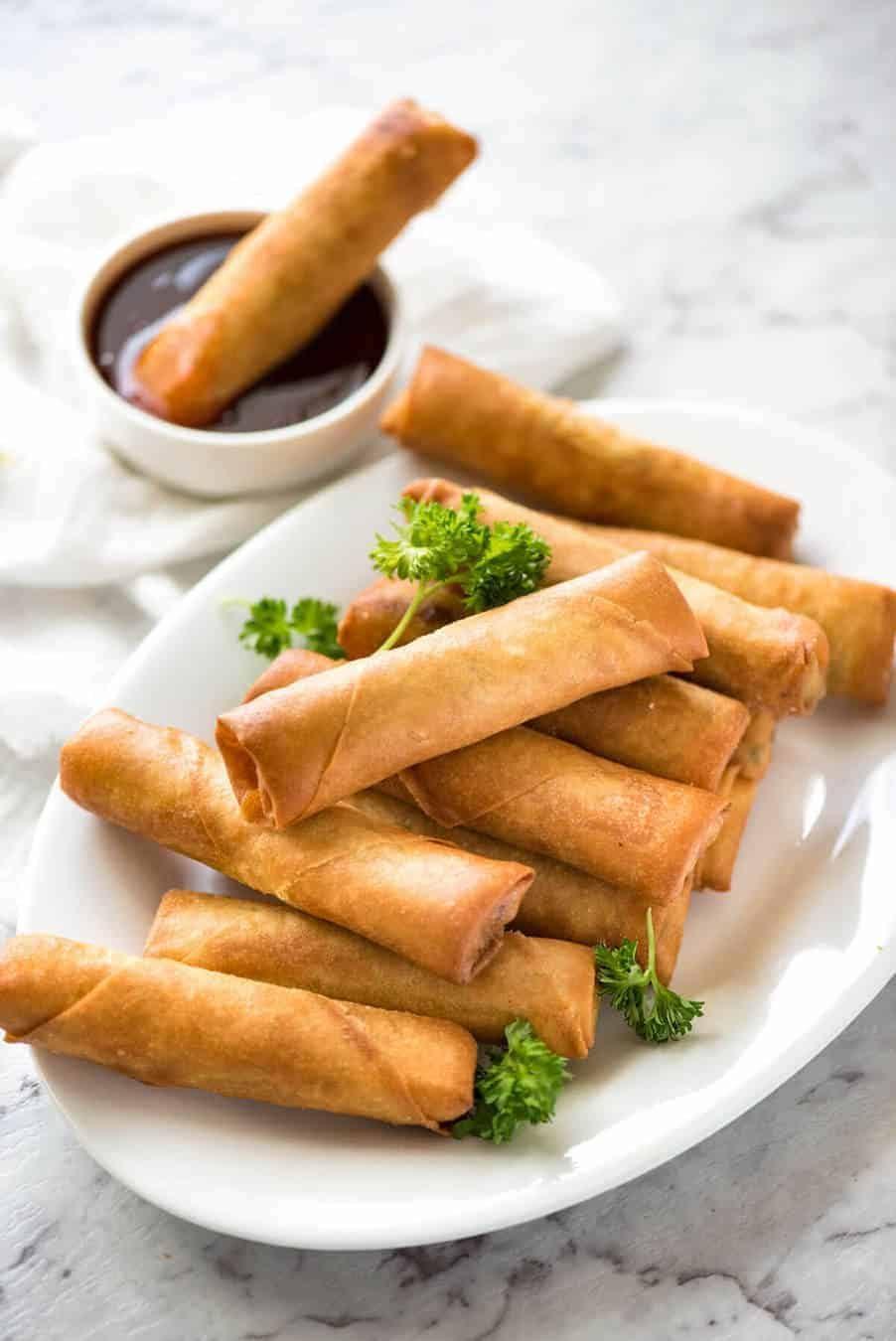 Delicious Spring Rolls at Com Com Restaurant