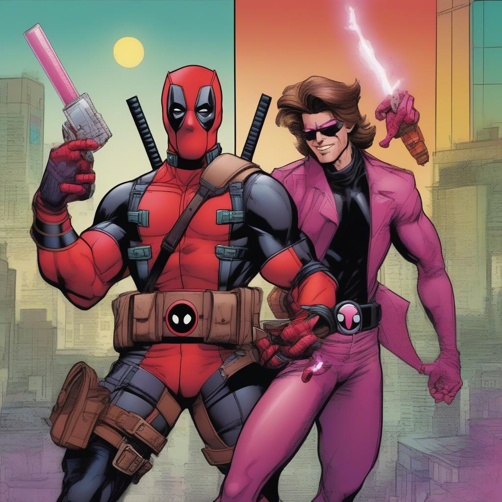 Deadpool and Gambit Comic Book Appearance