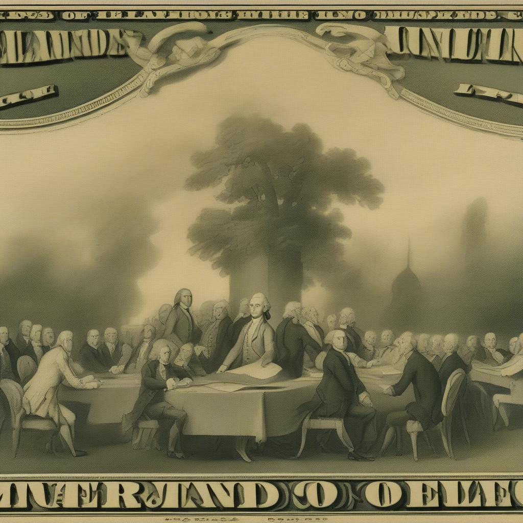 The Declaration of Independence on the Two Dollar Bill