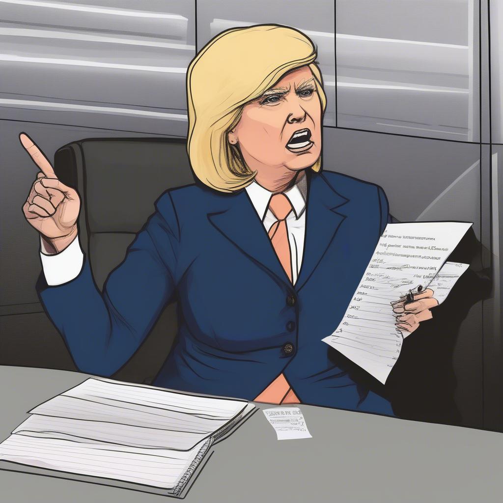 Former Female Representative Preparing Donald Trump for a Presidential Debate