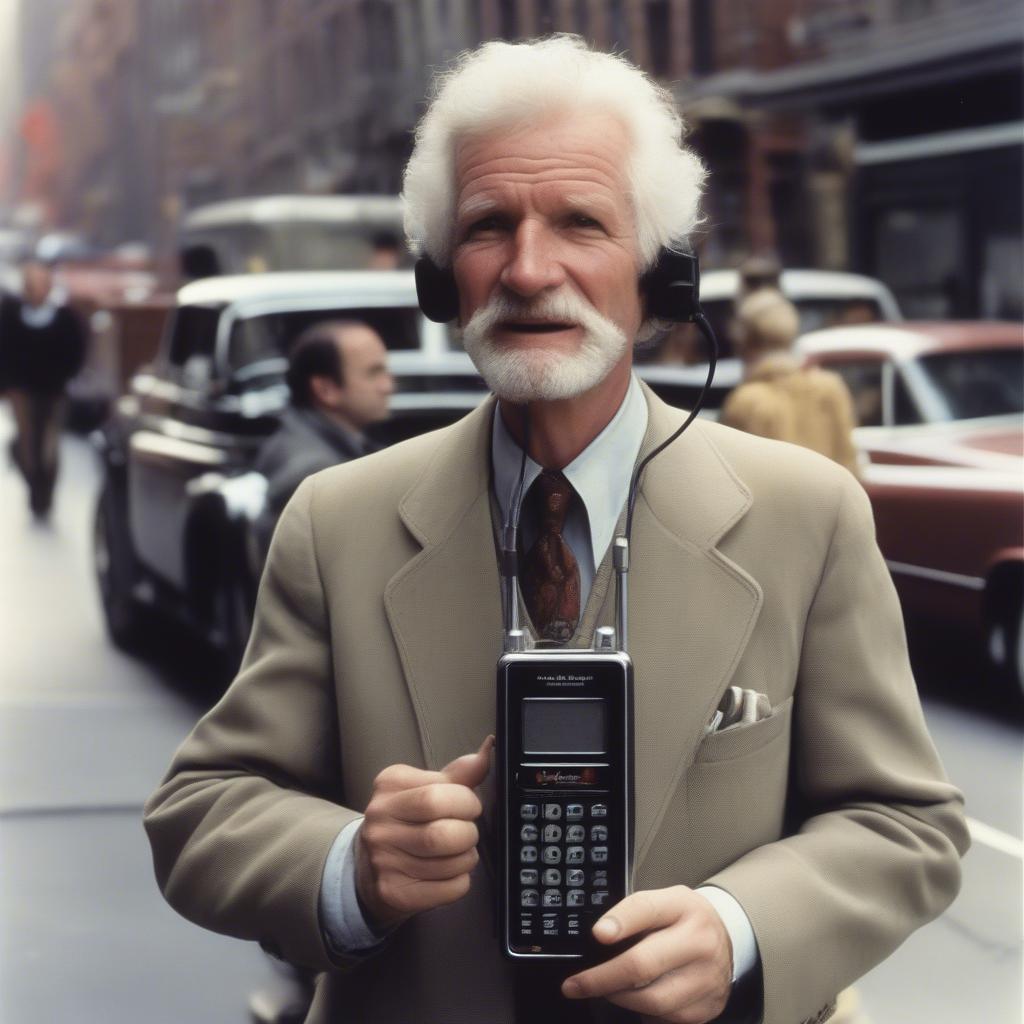 Martin Cooper Makes the First Cell Phone Call