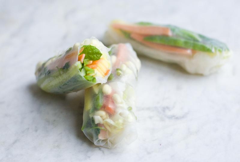 Fresh Summer Rolls at Com Com Restaurant