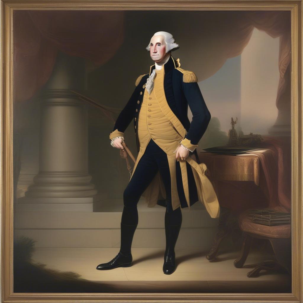 Portrait of George Washington, First US President