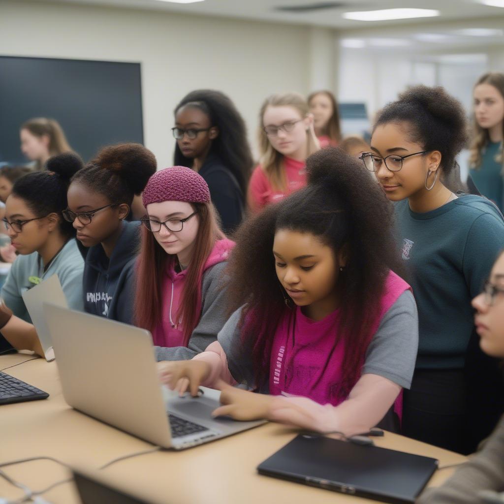 Girls Who Code High School Club Meeting