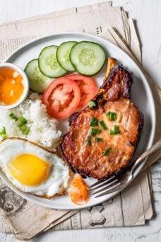 Authentic Vietnamese Grilled Pork Chop with Rice