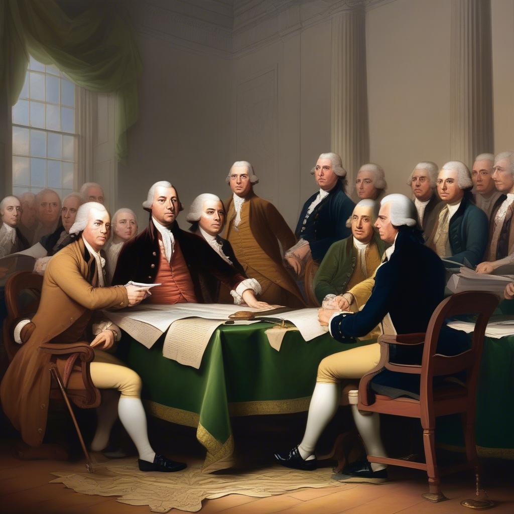 John Hancock Signing the Declaration of Independence