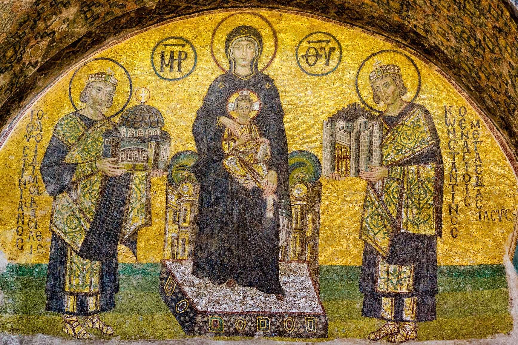 Justinian and Theodora Mosaic in Hagia Sophia