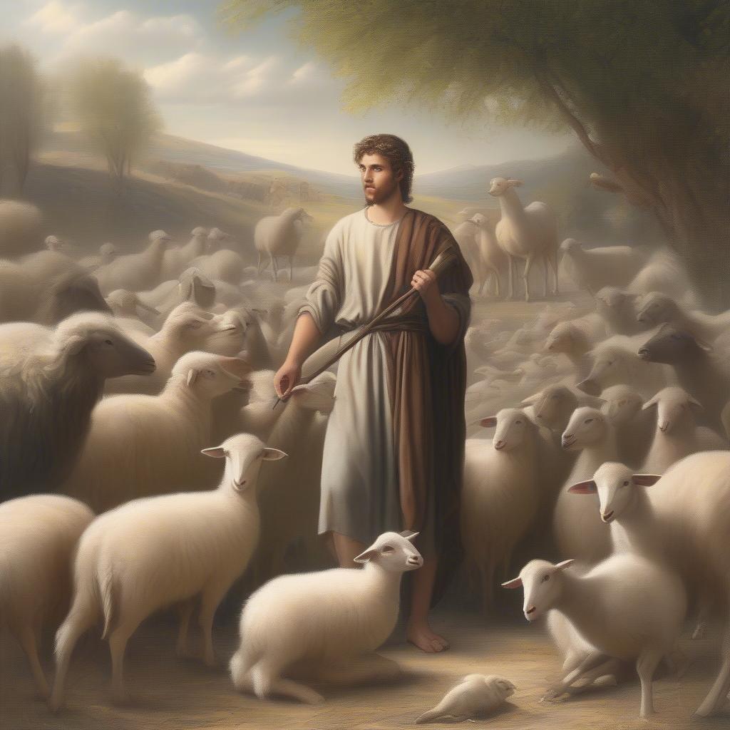 King David as a Shepherd Boy