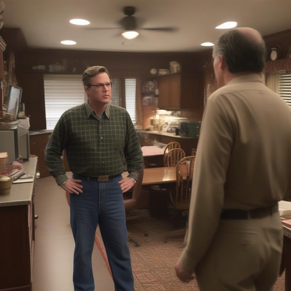 Lance Barber on the set of Young Sheldon