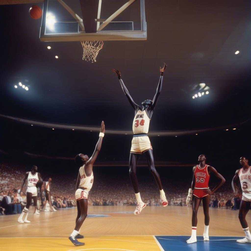 Manute Bol Blocking a Shot