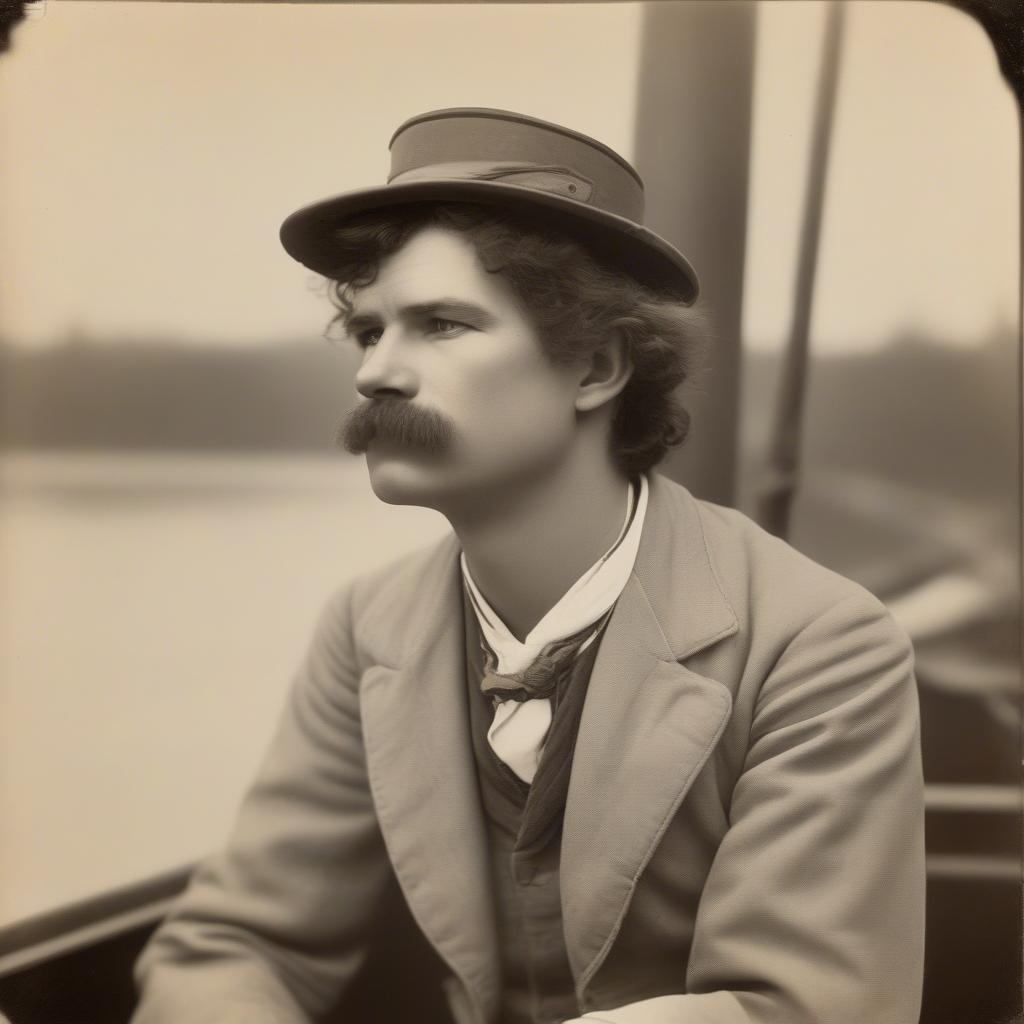 Mark Twain as a Mississippi River Pilot