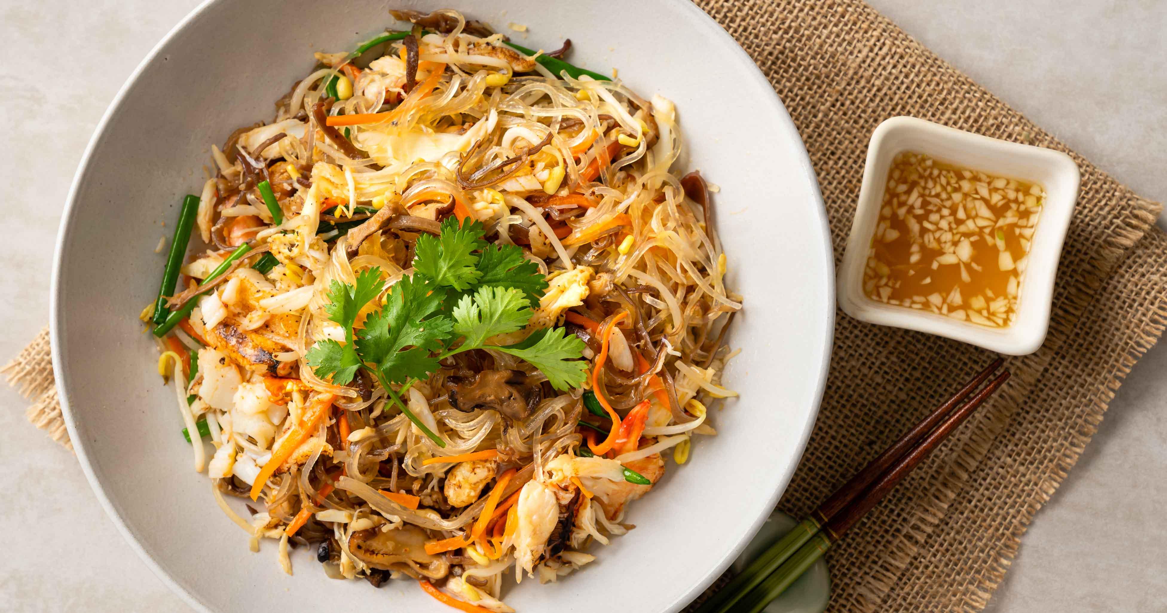 Mien Xao Ingredients at Com Com Restaurant