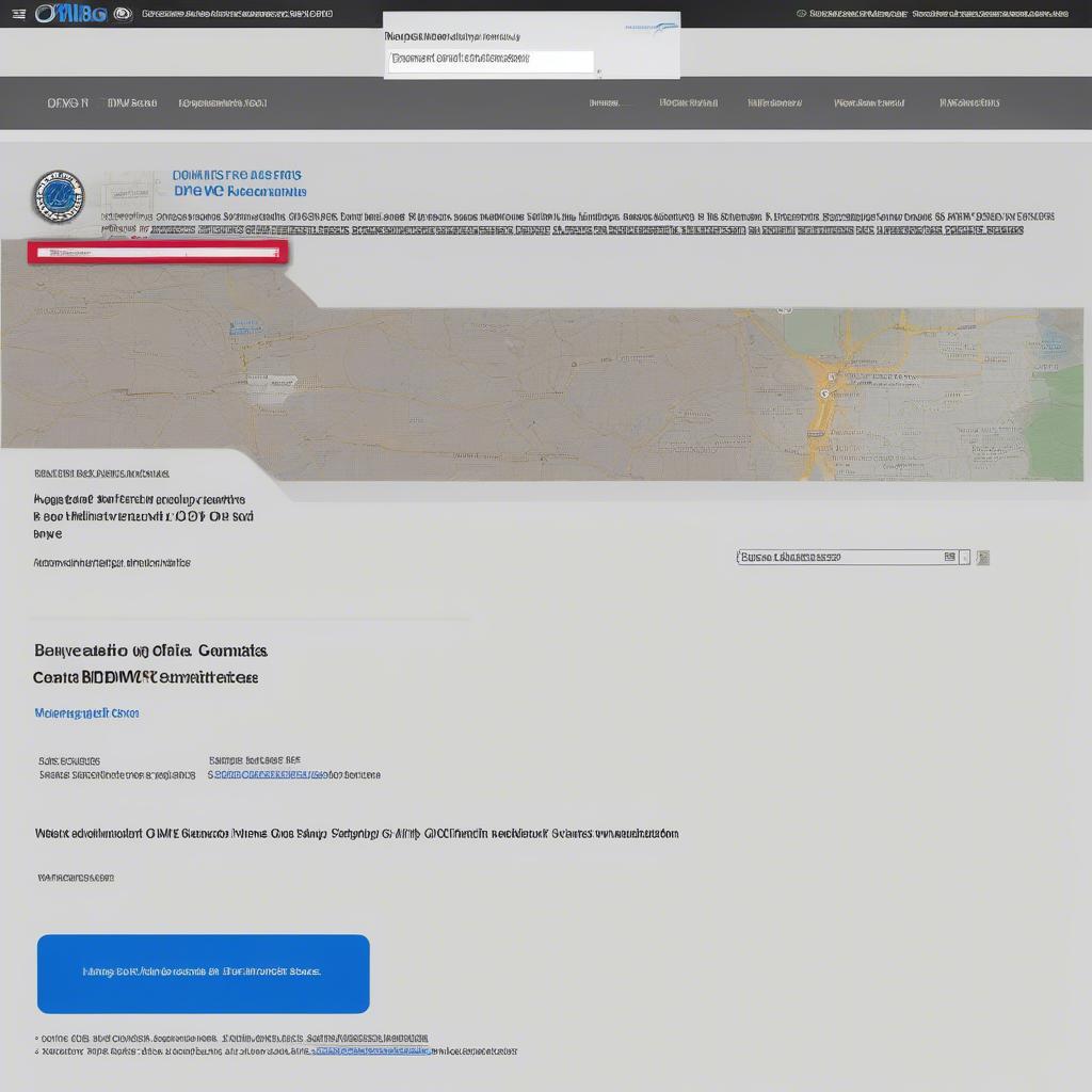 Ohio BMV Website Screenshot with Contact Information