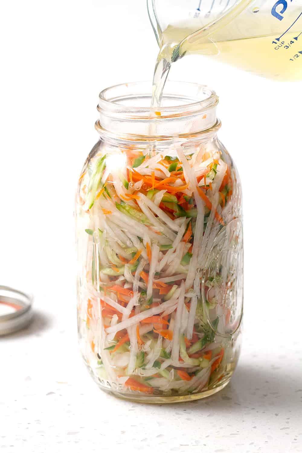 Quick Pickled Vietnamese Vegetables at Com Com Restaurant