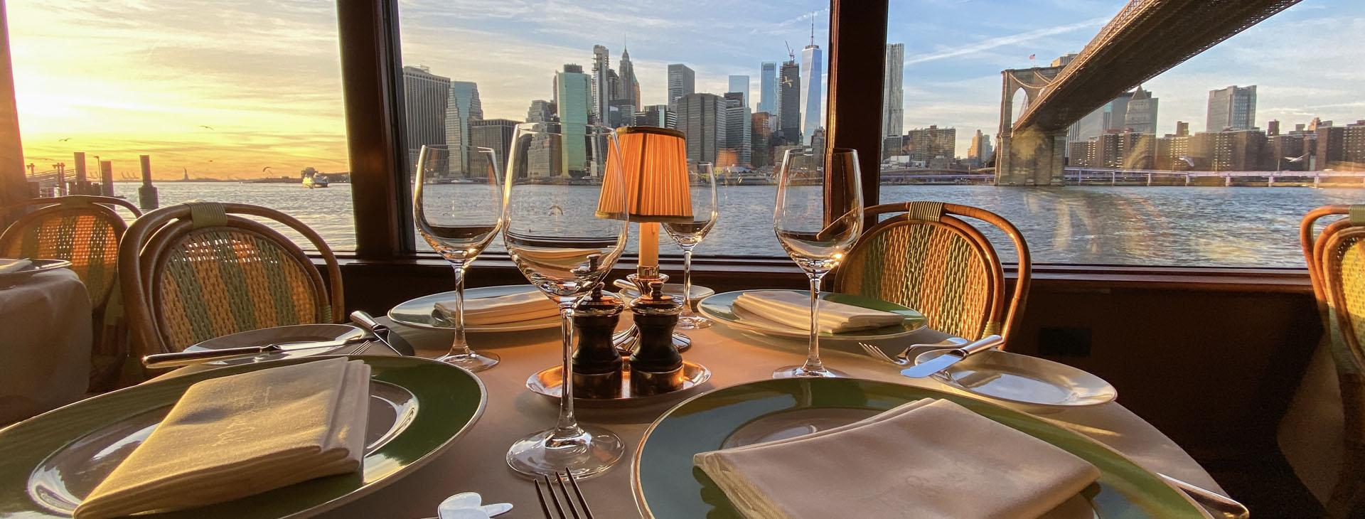 The River Cafe dining atmosphere with scenic river views