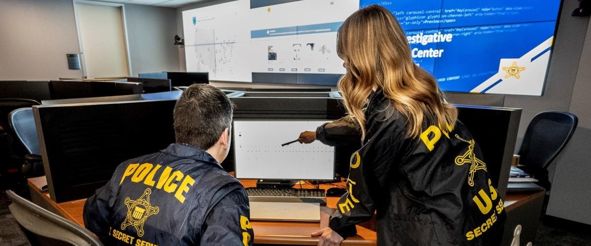 Secret Service agents investigating financial crime