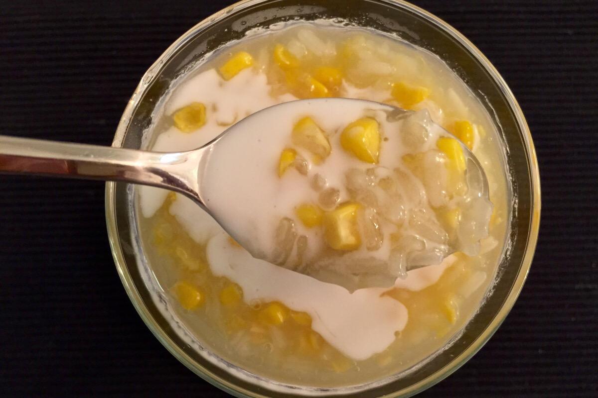 Vietnamese Corn Pudding at Com Com Restaurant