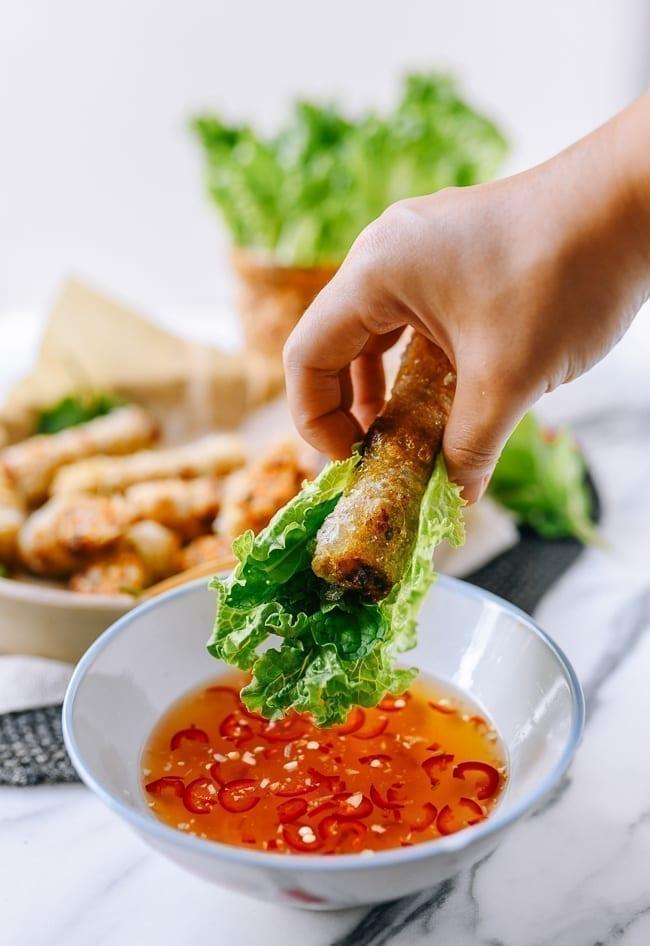 Fresh Ingredients for Vietnamese Fried Pork Rolls