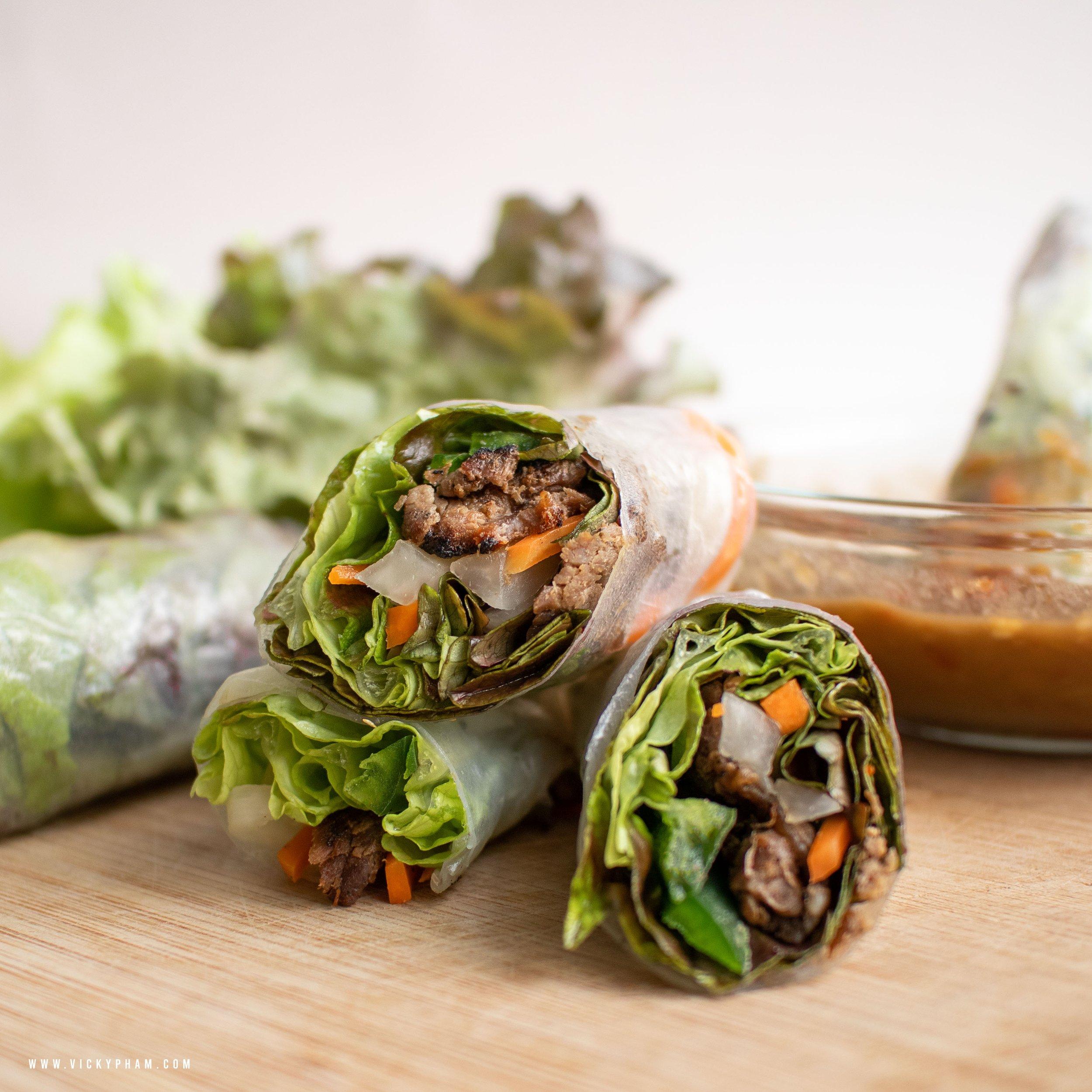 Fresh Ingredients for Banh Trang Chien Tom at Com Com Restaurant