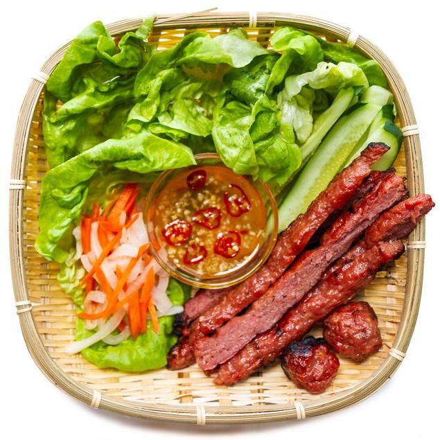 Vietnamese Pork Meatballs (Nem Nuong) at Com Com Restaurant