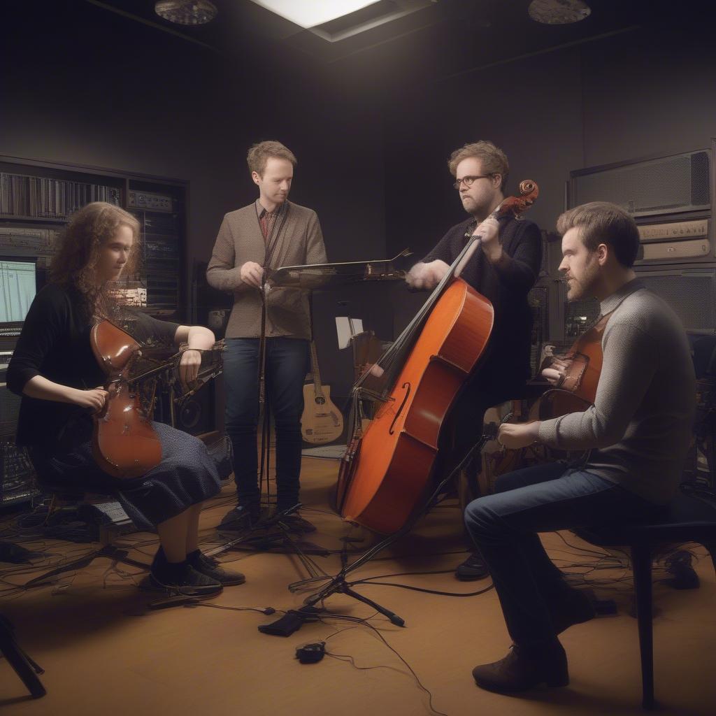 Vitamin String Quartet Recording Session