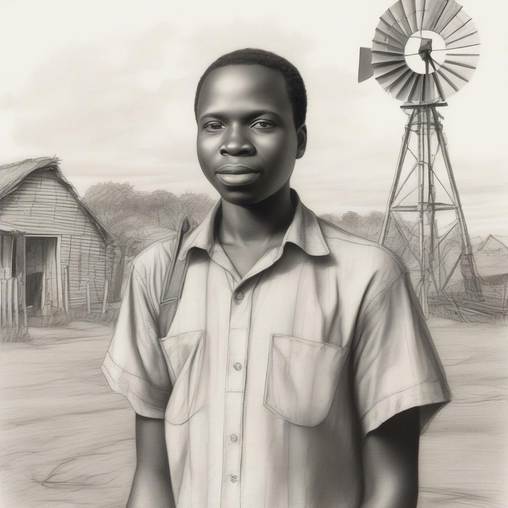 William Kamkwamba windmill drawing