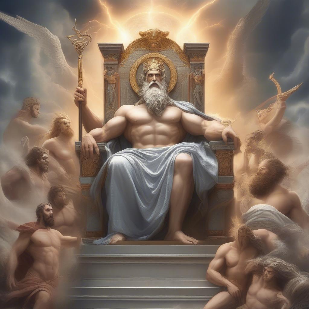Zeus King of the Gods on Mount Olympus