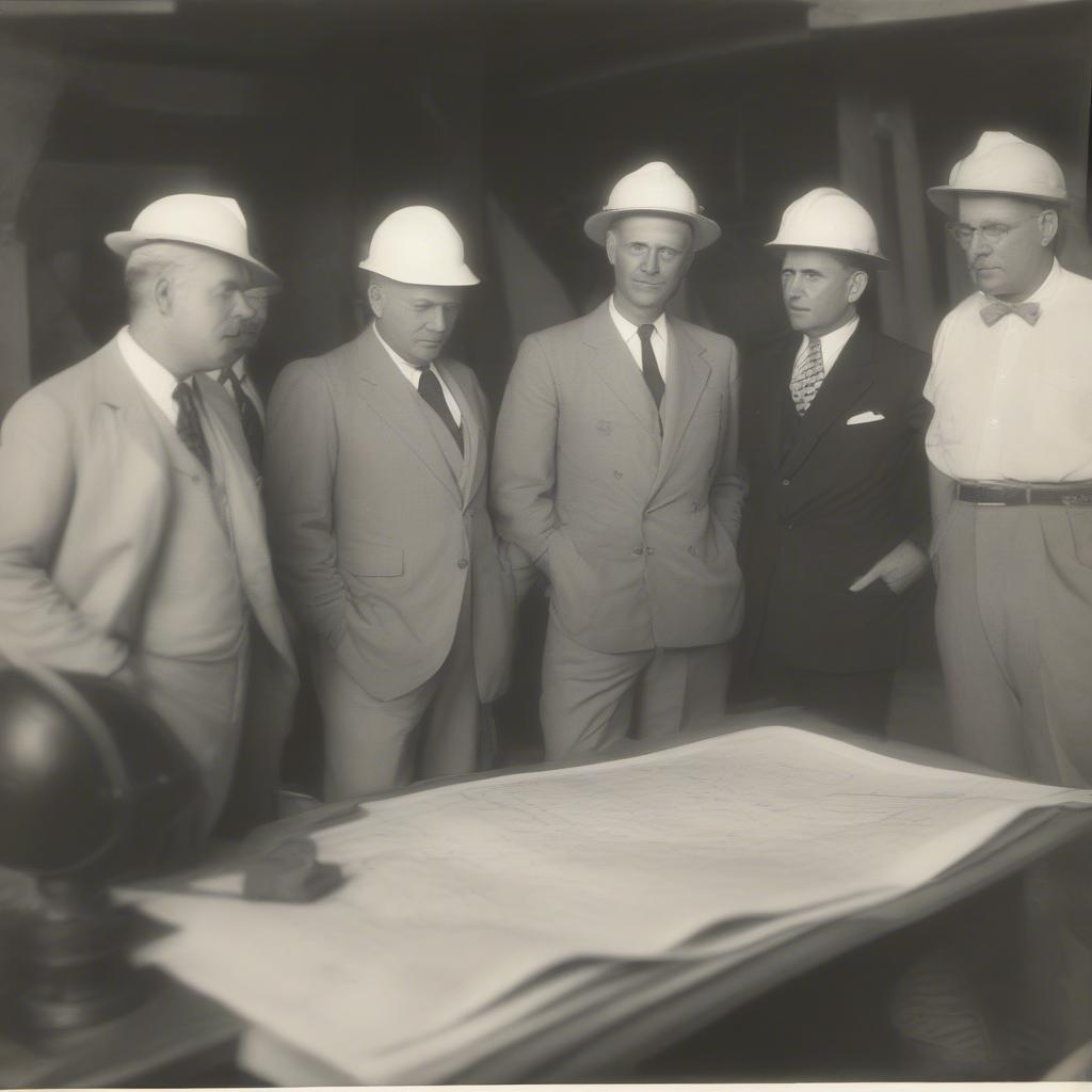 American Engineers Overseeing Panama Canal Construction