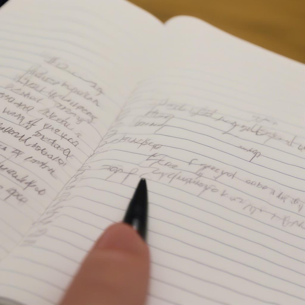 Student writing a bio poem