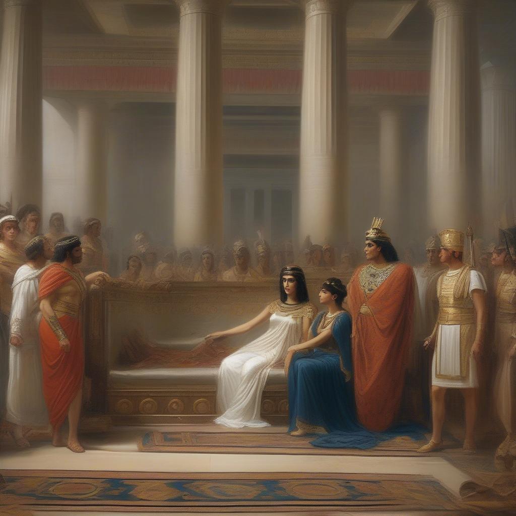 Cleopatra and Julius Caesar in Egypt