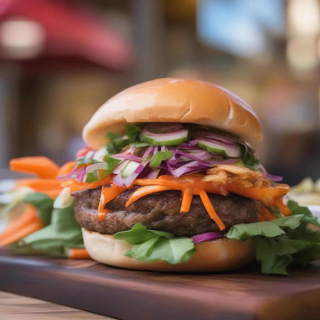 Fred McCoy's Banh Mi Burger Fusion Dish