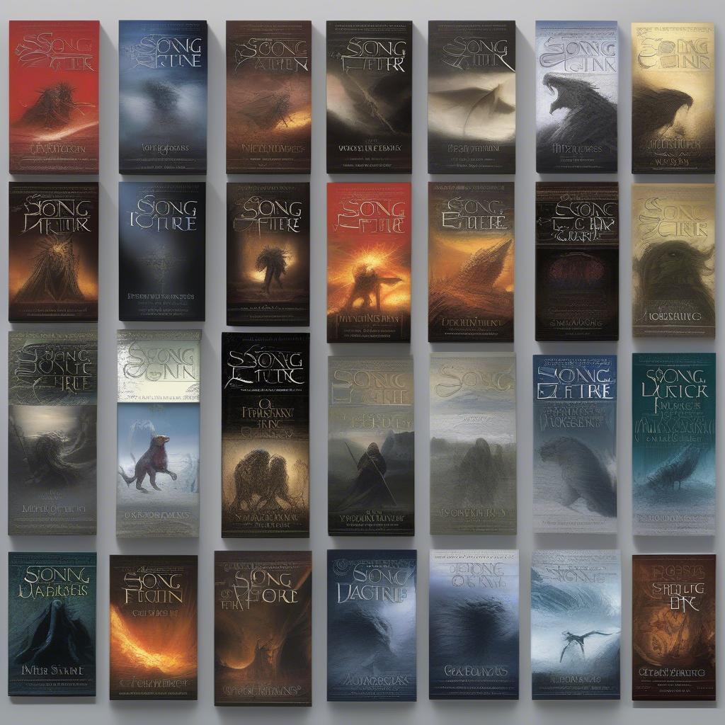 Game of Thrones Book Covers - A Visual Representation