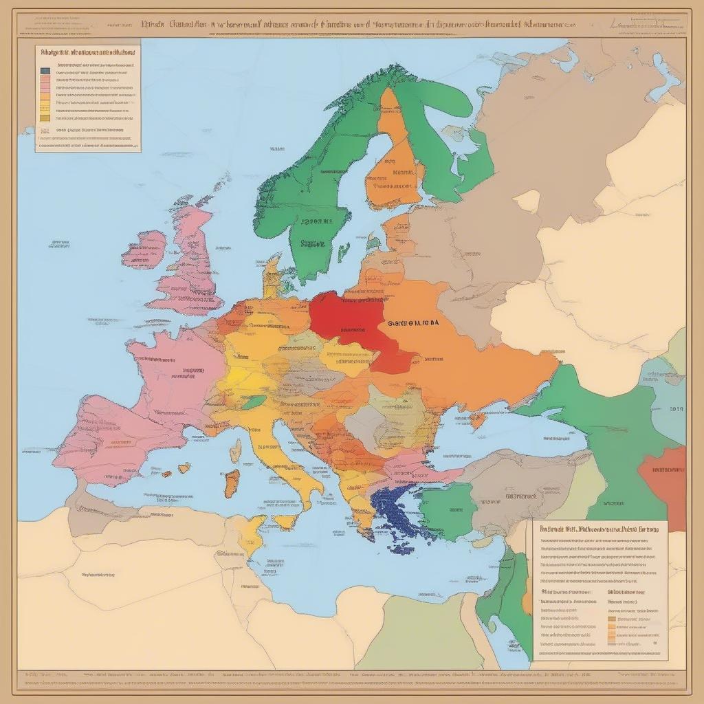 Map Showing the Division of Eastern and Western Churches After the Great Schism