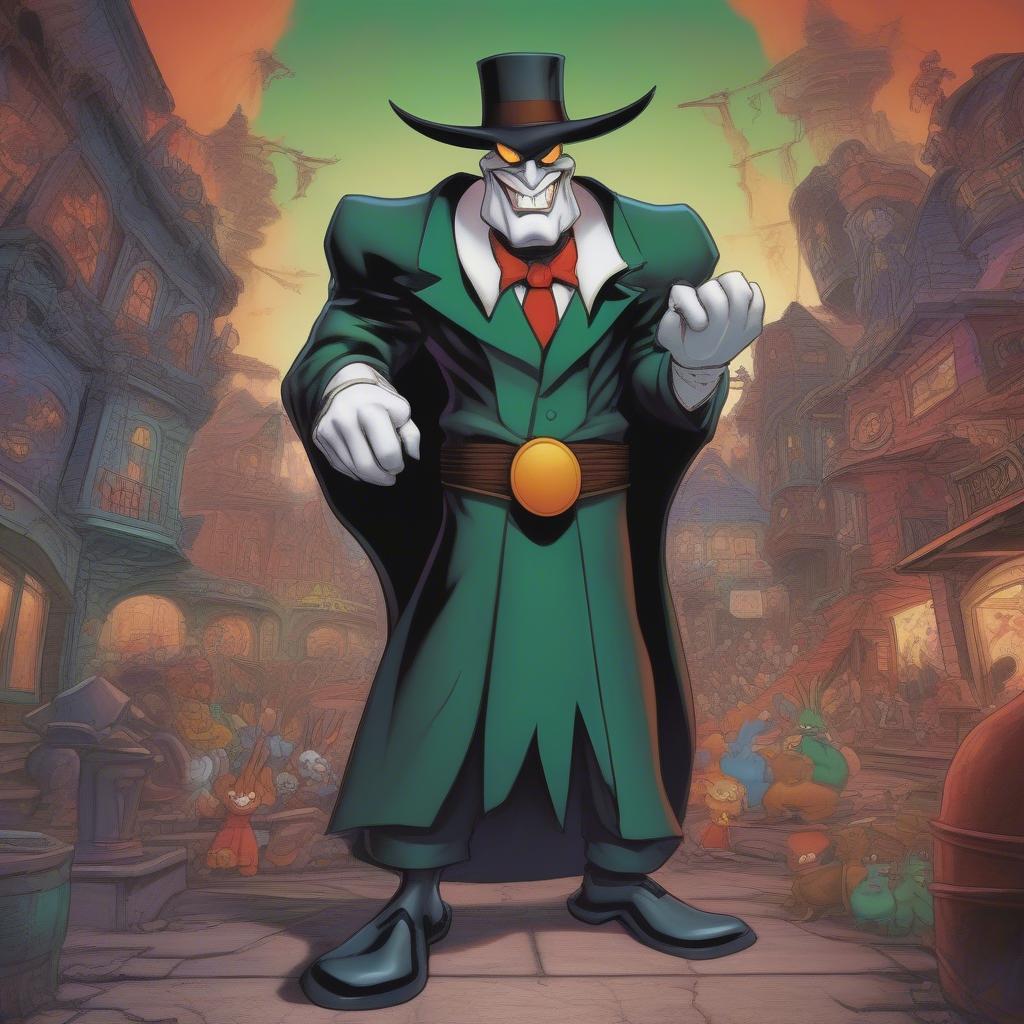 Judge Doom menacing Roger Rabbit