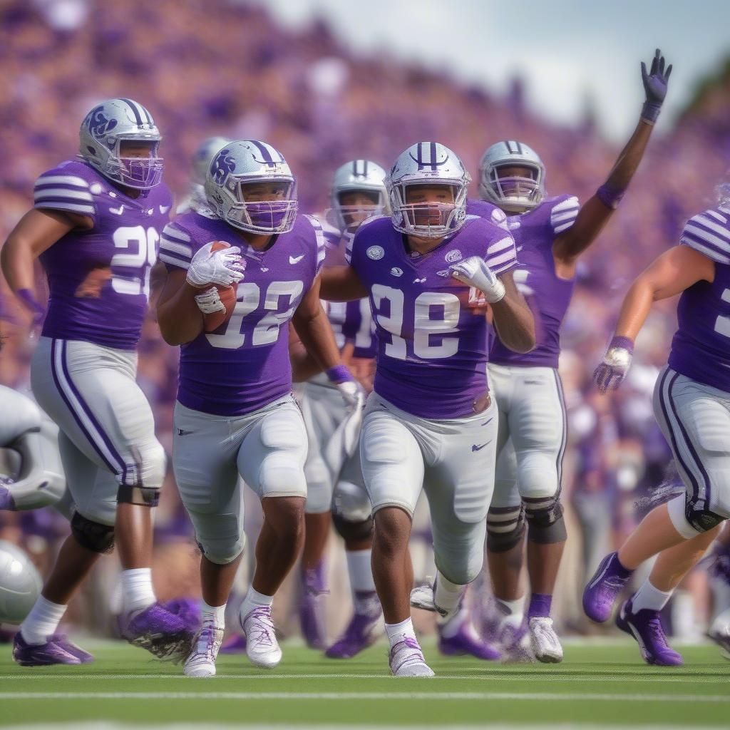 Kansas State Wildcats Football Team in Action