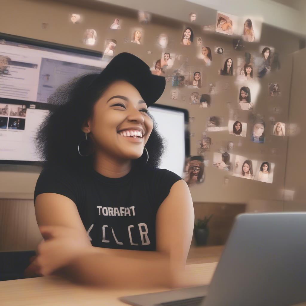 Kiara social media influencer connecting with followers