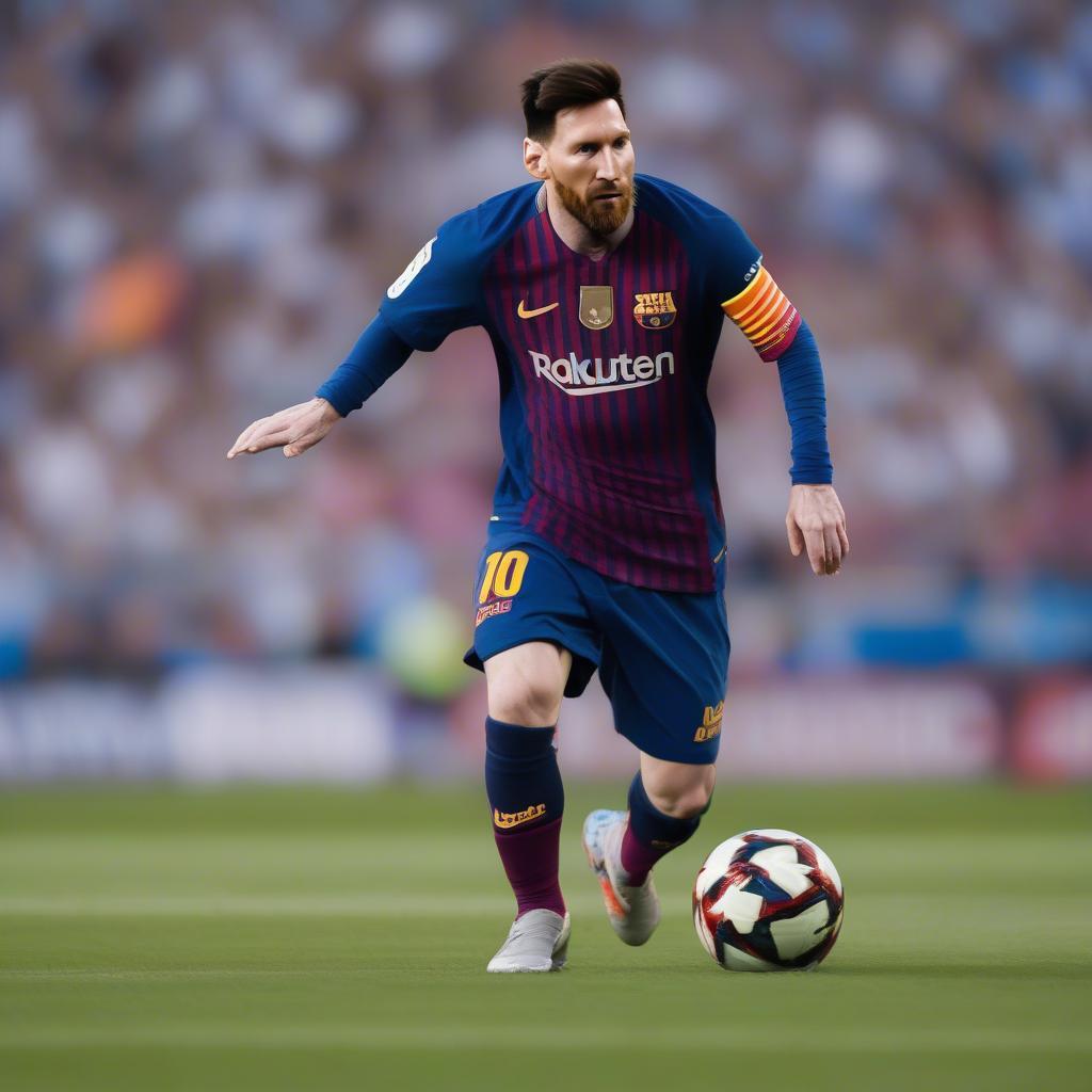 Lionel Messi showcasing his incredible dribbling skills