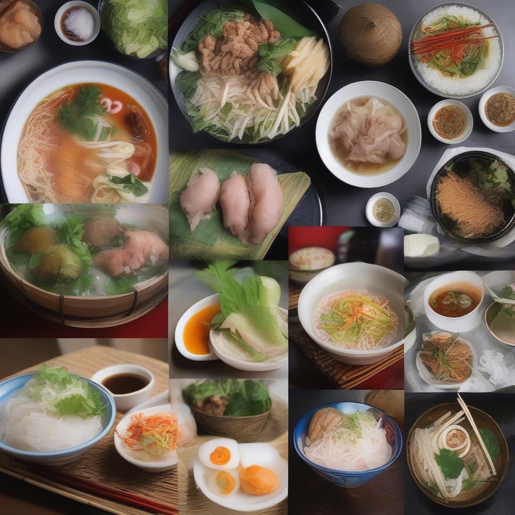 Regional variations of Vietnamese street food from North to South