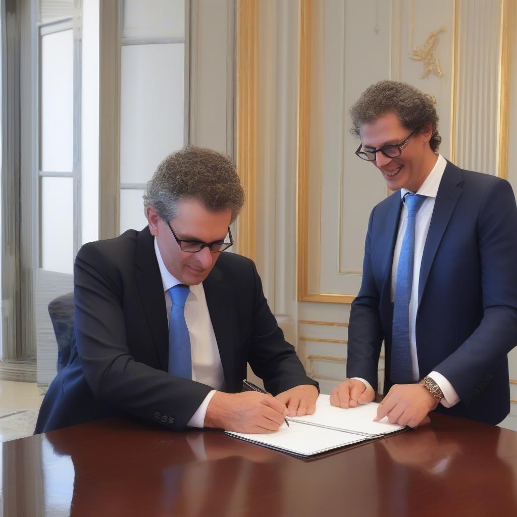 Stellantis Merger Signing Ceremony